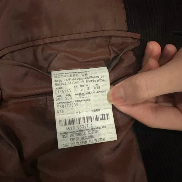 Hugo Boss Dark Brown Corduroy Blazer - Picture 8 of 9